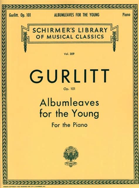 Gurlitt - Albumleaves For The Young, Opus 101